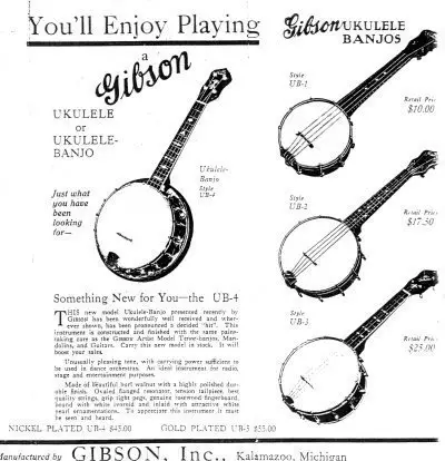 Pre-1930's Gibson Banjo Ukulele Catalog