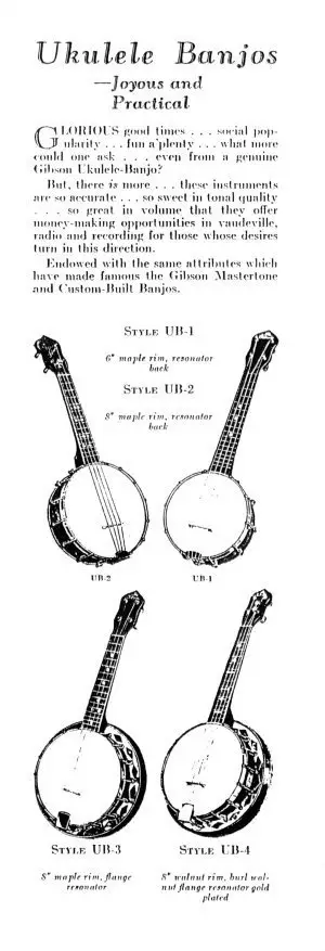 Pre-1930's Gibson Banjo Ukulele Catalog