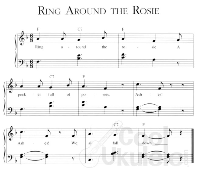 ring around the rosie ukulele chords